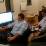 Members of the HfS analyst team remain focused, despite their wayward leader