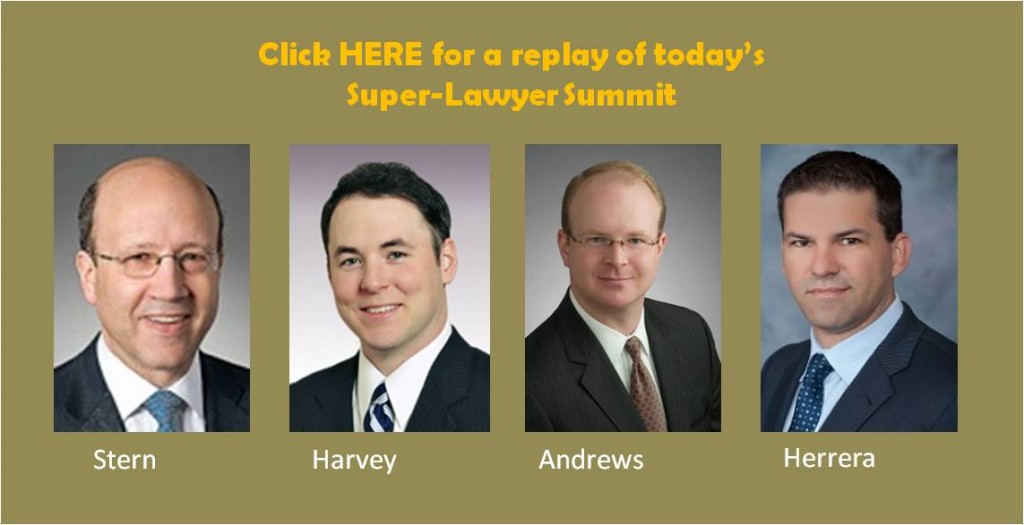 In case you somehow shamefully missed our Super-Lawyer Summit webinar…